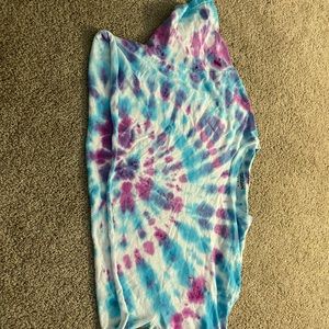 tie dye crop tee